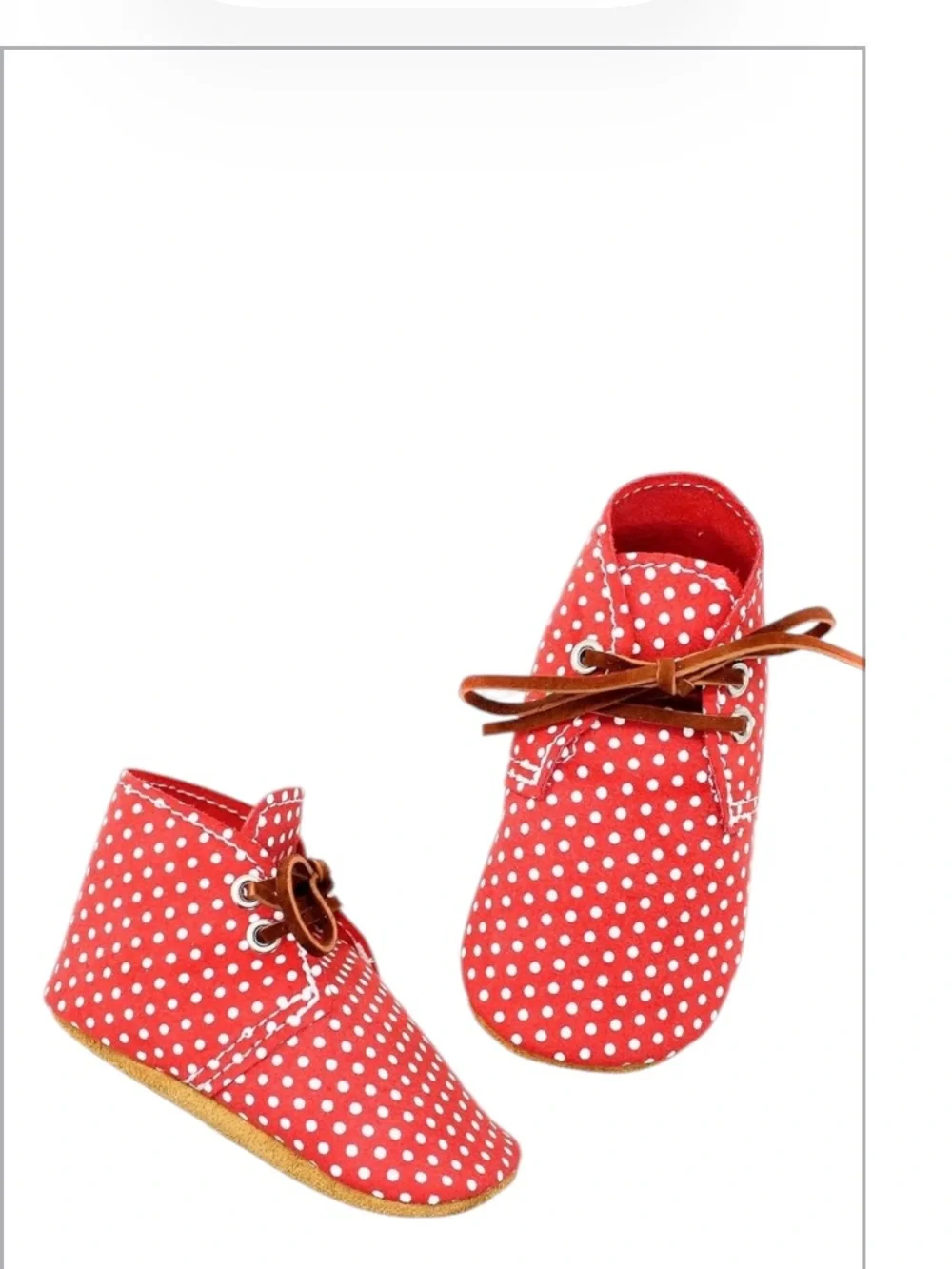 MON PETIT unisex The Oxford Minnie Dot Soft Leather Shoes